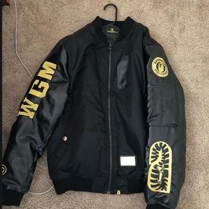 black and gold bape jacket